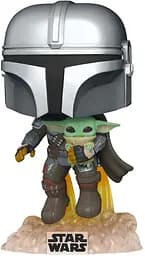 Фігурка Funko Pop Фанко Поп Мандалорець з малюком Йодою Mandalorian with the child 10 см MMWC 402 - мініатюра 2