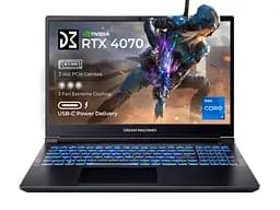 Ноутбук Dream Machines IPS RG4070-16 16FHD+, Intel i7-14700HX, 32GB, F1TB, NVD4070-8, DOS, черный (RG4070-16UA36)