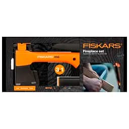 Набор Fiskars Fireplace Sen: топор Camping Axe XXS X5 + нож K40 + точило Xsharp (1057913)