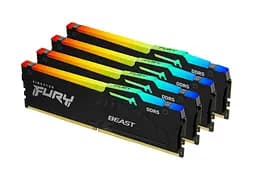 Оперативна пам'ять Kingston FURY 128 GB (4x32GB) DDR5 5200 MHz Beast Black RGB (KF552C40BBAK4-128)