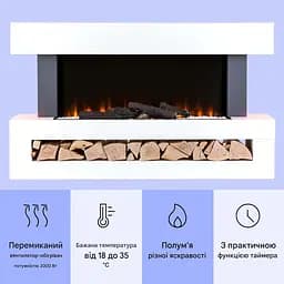 Камін електричний KLARSTEIN Studio Light & Fire 3 Smart (10038383) - мініатюра 4