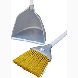 Совок для прибирання Zambak Plastik та щітка з довгими ручками сірий (ZP-128g) - мініатюра 5