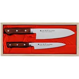 Набір з 2-х кухонних ножів у подарунковій коробці Satake 13,5/17 см Червоно-сріблястий 000279716