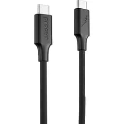 Кабель Proove Striped Silicone USB-C to USB-C 60W 1m Black (CCSS60002201) [133331]