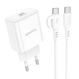 МЗП Borofone BA81A PD20W (1USB-C) + Type-C to Type-C White