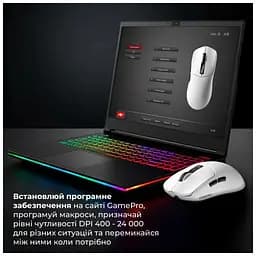 Мишка GamePro Genesis Ranker Wireless/Bluetooth/USB White (GM012W) - мініатюра 5