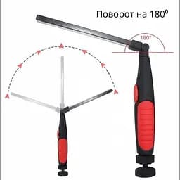 Ліхтар акумуляторний складаний з магнітом Червоний WORKLIGHT-W55-COB - мініатюра 4