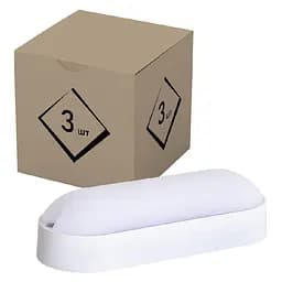 Набор: Светильник LED накладной Євросвітло CL-V1, 12 Вт 6400K IP65 овал 3 шт. (000059228)