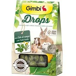 Ласощі GimBi для гризунів, дропси з травами, 50 г