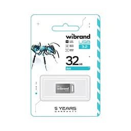 USB флеш накопичувач Wibrand 32GB Ant Silver USB 3.2 Gen 1 (USB 3.0) (WI3.2/AN32M4S) - мініатюра 2