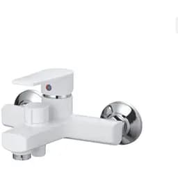 Смеситель для ванны Plamix OSCAR-009 EURO SET WHITE (со шлангом, лейкой и кронштейном) (PM0699)