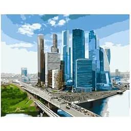 Картина за номерами на підрамнику Brushme Хмарочоси