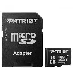 Карта пам'яті Patriot 16GB microSD class10 UHS-I (PSF16GMCSDHC10)