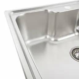 Кухонна мийка з нержавіючої сталі Platinum декор 6043 (0,8/180 мм), Decor - мініатюра 4
