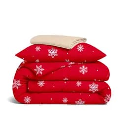 Дитяча постільна білизна фланель Cosas SNOWFLAKES CRANBERRY CS4 110х140см (Flannel_SnowflakesCranberry_El80-07Pastel_140)