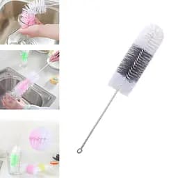 Йоршик щітка для миття пляшок і пляшок з гнучкою ручкою 28 см, Kitchen Master Сірий 86063