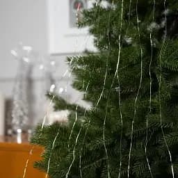 Гірлянда світлодіодна Кінський хвіст 2 м 10 ниток 200 LED від мережі 8 режимів Холодний білий - мініатюра 2
