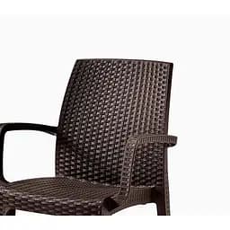 Стілець садовий пластиковий Bica Verona armchair коричневий - мініатюра 2