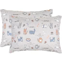 Наволочка Home Line Кошачья радость, бязь, бежевая, 50х70 см, 2 шт. (174440)