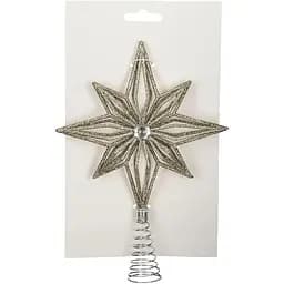 Ялинкова верхівка Mica Decorations Зірка пластикова 20 см пастель шампань (1181249)