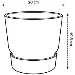 Вазон Elho Greenville Round, 20 см, зелений (356873) - мініатюра 10