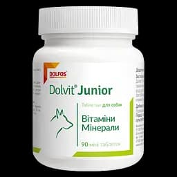 Витаминно-минеральная добавка Dolfos Dolvit Junior mini для физиологически-нормального роста щенков 90 мини таблеток