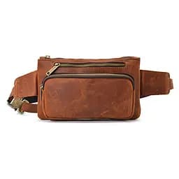 Кожаная мужская сумка на пояс TARWA 26х16х3 см sum0026004