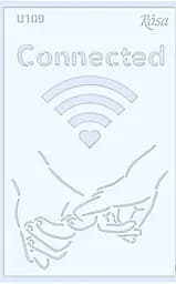 Трафарет многоразовый универсальный №U109 серия Love 13х20см прозрачный 0,5мм.