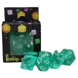 Набір кубиків Transparent 7 Dice Set - Aqua , 7 шт. (g7dtran07)
