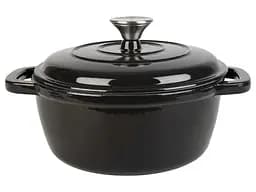 Чавунна каструля казан з крапельною системою Livarno Німеччина, 2,2 л, чорна 21186