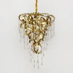 Невероятная хрустальная люстра в золотом корпусе Ø 60 см Ст. MD 9016/600-8P GD Line F