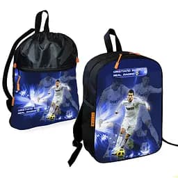 Школьный рюкзак детский Криштиану Роналду + Сумка для обуви спортивной формы рюкзак-мешок мальчику (01875)