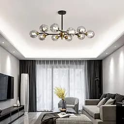 Люстра молекула на 10 плафонів Line.F Колір плафона Графітовий