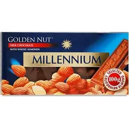 Уцінка. Шоколад Millennium Gold молочний з мигдалем 100 г (68491)