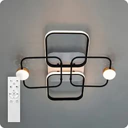 Люстра світлодіодна 517 Dlight з пультом 55 Вт Білий+Чорний (02051)