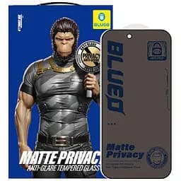 Захисне 2.5D скло Blueo Full Cover Anti-Peep Matte для Apple iPhone 17 Air (6.5) Чорний