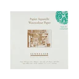 Склейка для акварелі Sennelier, 20 аркушів, холодне пресування, 300 г/м, 30x30 см