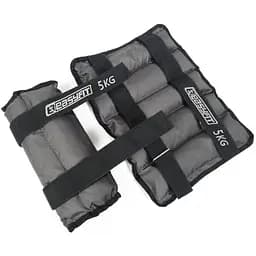 Утяжелители EasyFit 2 х 5 кг для ног и рук с металлом (EF-AWTМ-500)