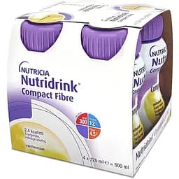 Ентеральне харчування Nutricia Nutridrink Compact Fibre Vanilla flavour 4 шт. x 125 мл