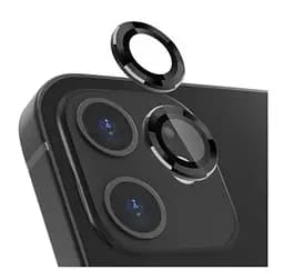 Захисне скло на камеру DK для Apple iPhone 12 Lens Metal Ring Eagle Eye 016203 black 2 шт. - мініатюра 3
