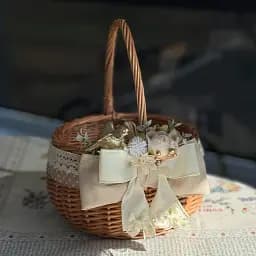 Пасхальная корзина 21х21х27см hand-made 2 MIS LT