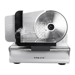 Слайсер электрический Sokany SK-446 500 Вт профессиональная ломорезка для мяса и продуктов Серебристый