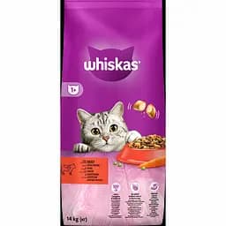 Сухий корм для котів Whiskas з яловичиною 14 кг
