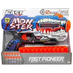 Пистолет BH149 Turbo & Fast с барабаном на батарейках, с мягкими патронами 12шт "Монстр" (6953303513149)