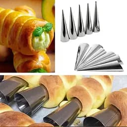 Кондитерские конусы металлические для выпечки трубочек Канноли Ø25х140 мм (10 трубочек), Kitchette Серый 86833