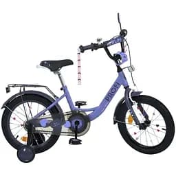 Велосипед Profi MB 14043-1 14" з додатковими бічними колесами гумові фіолетовий