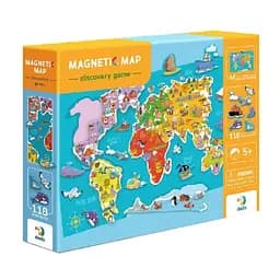 Развивающая магнитная игра "Карта планеты" DoDo 200201, 118 эл