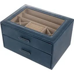 Органайзер для прикрас Elen Dekor 25х18х14.3 см синій (819-027)
