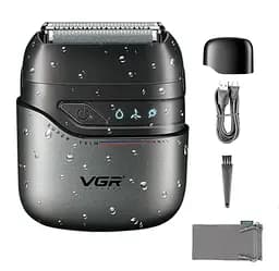 Электробритва шейвер VGR V-379 двойное лезвие триммер водонепроницаемый с дорожной сумкой