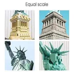 Конструктор Архітектура  Wange 3D  Статуя Свободи The Statue of Liberty  для дітей та дорослих 3Д 1409 деталей - мініатюра 3